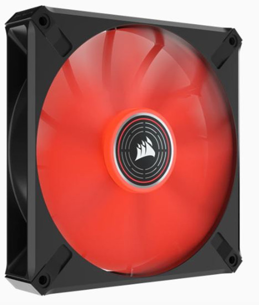 Corsair ML Elite Series - ML140 LED Elite - 140mm Magnetic Levitation Red LED Fan With Airguide - Single Pack Main Product Image