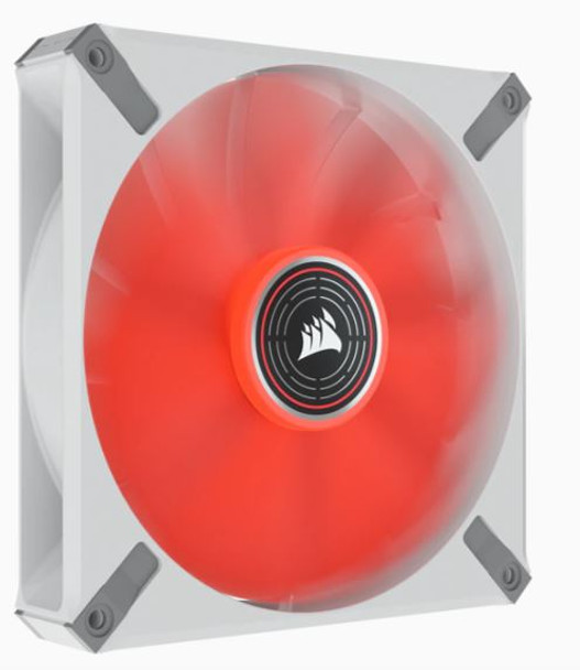 Corsair ML Elite Series - ML140 LED Elite White - 140mm Magnetic Levitation Red LED Fan With Airguide - Single Pack Main Product Image