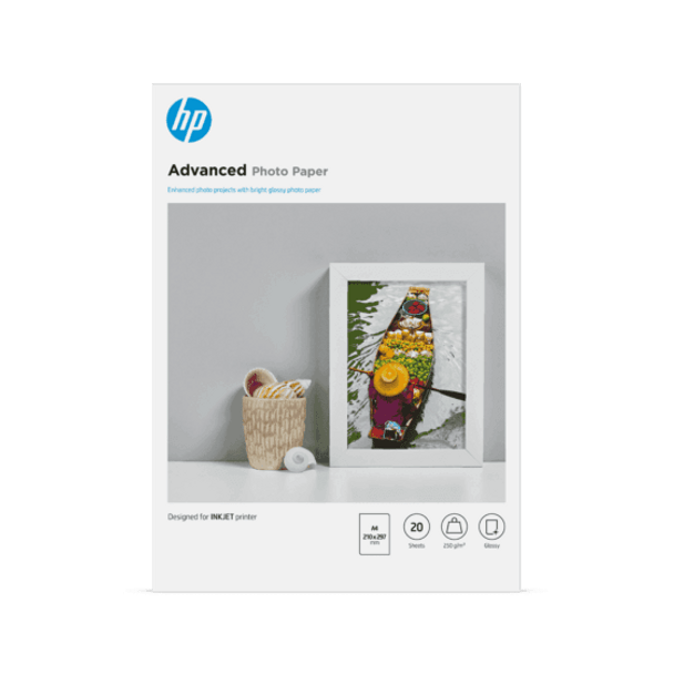 HP Advanced A4 20Sht Fsc Photo Paper Main Product Image