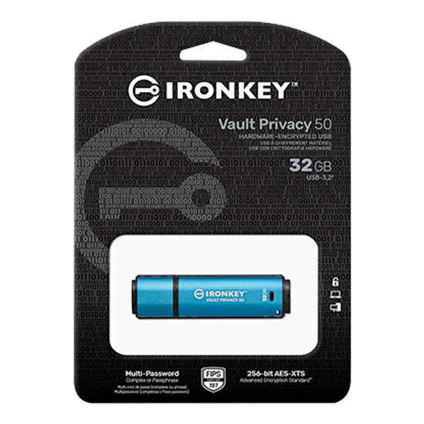 Kingston 32GB Ironkey Vault Privacy 50 Aes-256 Encrypted - Fips 197 Product Image 3