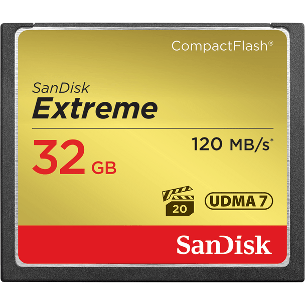 SanDisk Extreme Cf - Cfxsb 32GB - Vpg20 - Udma 7 - 120Mb/S R - 85Mb/S W - 4X6 - Lifetime Limited Main Product Image