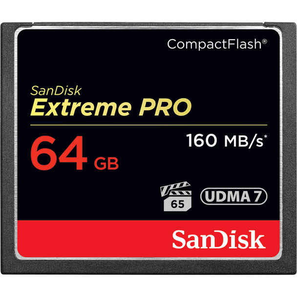 SanDisk Extreme Pro Cf - Cfxps 64GB - Vpg65 - Udma 7 - 160Mb/S R - 150Mb/S W - 4X6 - Lifetime Limited Main Product Image