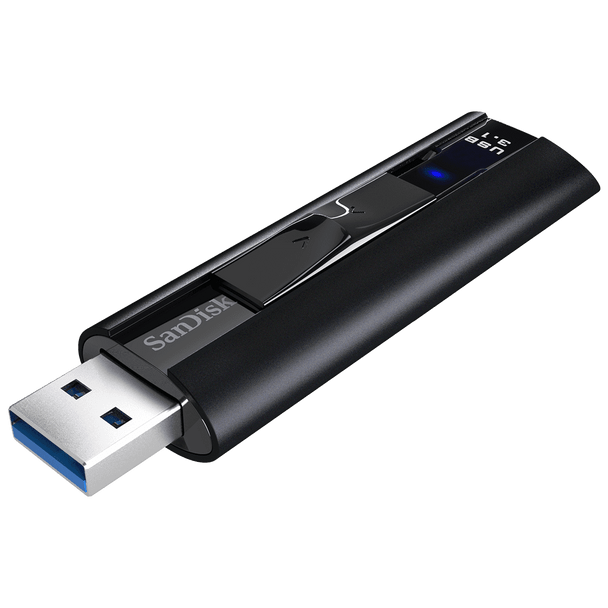SanDisk Extreme Pro USB 3.1 Solid State Flash Drive - Cz880 128GB - USB3.0 - Black - Sophisticated Durable Aluminum Metal Casing - Lifetime Limited Product Image 2