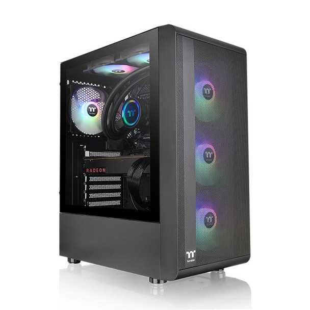 Thermaltake S200 Mesh Tempered Glass ARGB Mid Tower Case - Black Main Product Image
