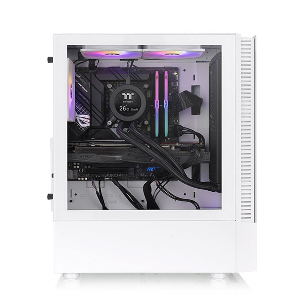 Thermaltake View 200 Tempered Glass ARGB Mid Tower Case - White Product Image 4