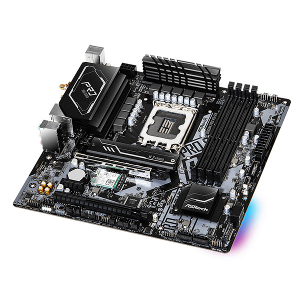 ASRock B660M Pro RS/ax LGA 1700 Micro-ATX Motherboard Product Image 3