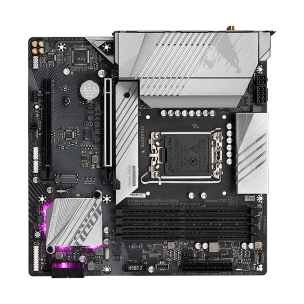 Gigabyte B760M AORUS ELITE AX DDR4 LGA 1700 Micro-ATX Motherboard Product Image 5