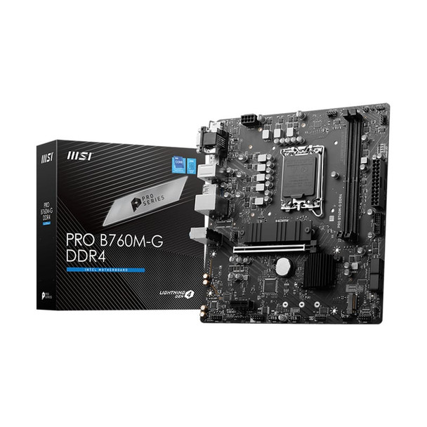 MSI PRO B760M-G DDR4 LGA 1700 Micro-ATX Motherboard Main Product Image