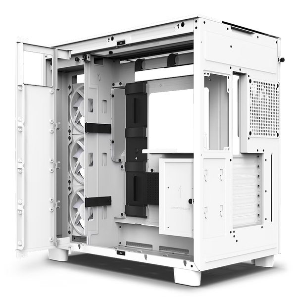 NZXT H9 Elite Edition Tempered Glass Mid-Tower ATX Case - White Main Product Image