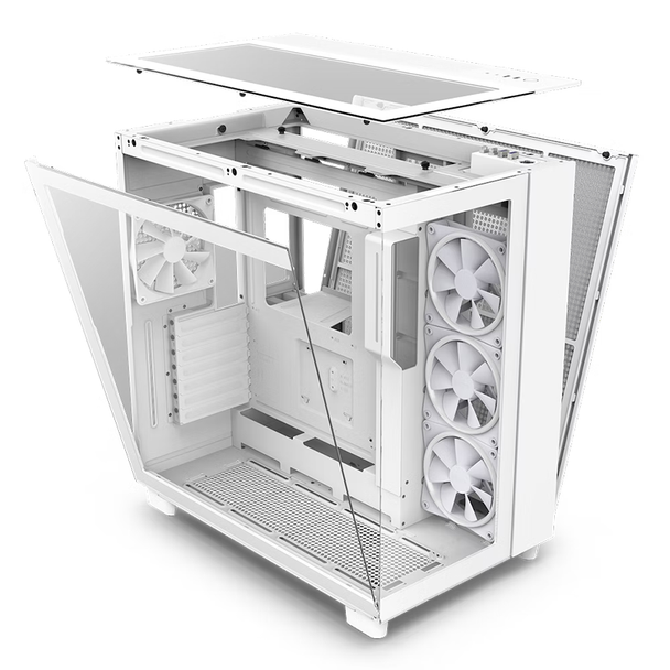 NZXT H9 Elite Edition Tempered Glass Mid-Tower ATX Case - White Product Image 3