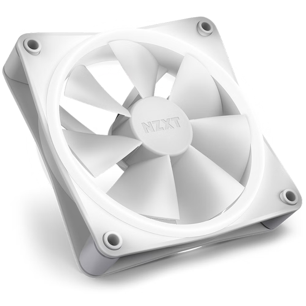 NZXT F120 120mm RGB Duo Dual-Sided RGB Case Fan - 3 Pack (White) Main Product Image