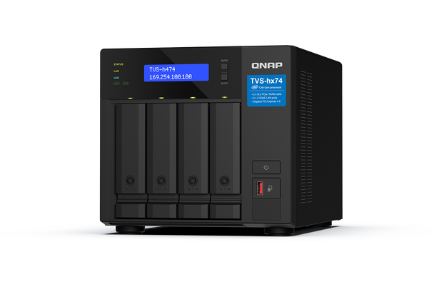 QNAP 4-Bay Nas (No Disk) Intel 2-Core 3.7Ghz - 8GB - 2.5GBe(2) - M.2(2) - Pcie - Twr - 3Yr Wty Main Product Image