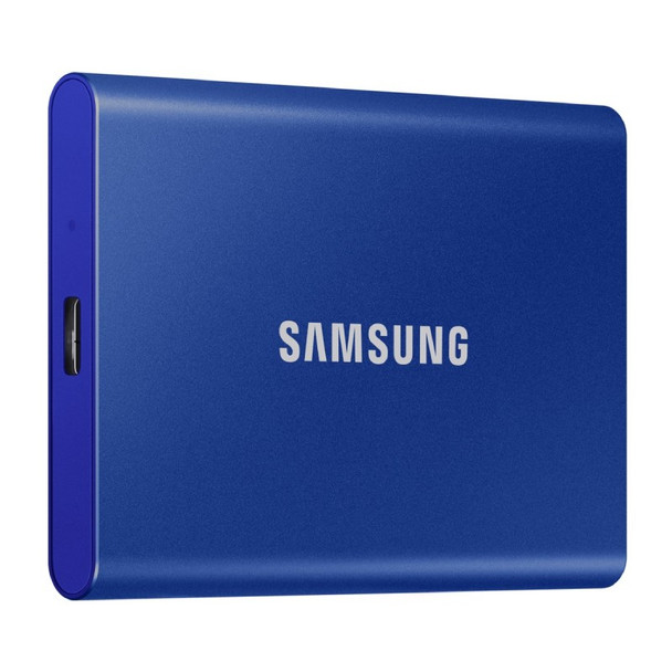 Samsung T7 500GB Portable USB-C SSD - Up To 1050Mbs R/W - Blue - USB-C - 3Yr Wty Main Product Image