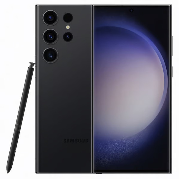 Samsung Galaxy S23 Ultra 5G 1TB - Phantom Black (SM-S918BZKNATS) - 6.8in - 12GB/1TB - 200MP/12MP/10MP/10MP - Single + eSIM - S Pen - IP68 - 5000mAh Main Product Image