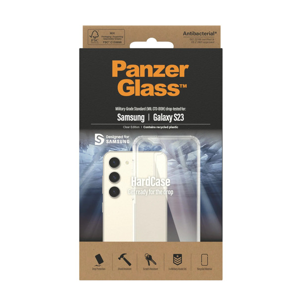 PanzerGlass Samsung Galaxy S23 5G (6.1in) HardCase - (0433) - AntiBacterial - 3X Military - Grade Standard - Wireless Charging Compatible - Anti - Yellowing Product Image 4