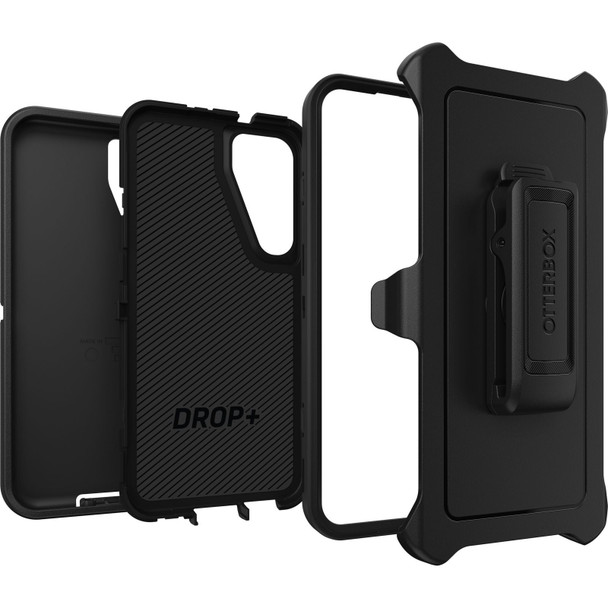 OtterBox Defender Samsung Galaxy S23+ 5G (6.6in) Case Black - (77 - 91027) - 4X Military Standard Drop Protection - Multi - Layer - Included Holster - Rugged Main Product Image