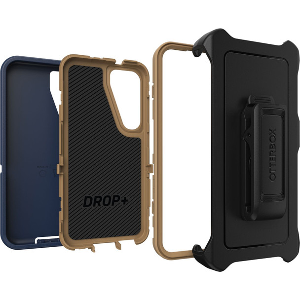 OtterBox Defender Samsung Galaxy S23 5G (6.1in) Case Blue Suede Shoes - (77 - 91041) - 4X Military Standard Drop Protection - Multi - Layer - Included Holster Main Product Image