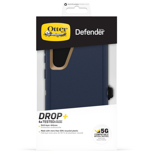 OtterBox Defender Samsung Galaxy S23 5G (6.1in) Case Blue Suede Shoes - (77 - 91041) - 4X Military Standard Drop Protection - Multi - Layer - Included Holster Product Image 2