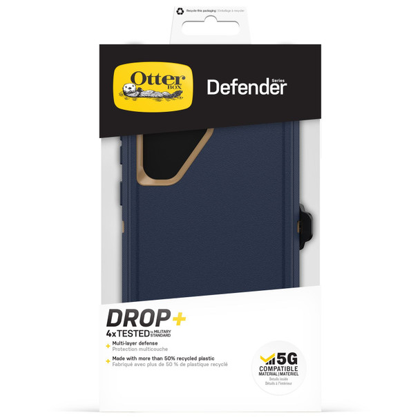 OtterBox Defender Samsung Galaxy S23 Ultra 5G (6.8in) Case Blue Suede Shoes - (77 - 91060) - 4X Military Standard Drop Protection - Multi - Layer - Rugged Product Image 2