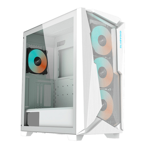 Gigabyte C301 GLASS Tempered Glass Mesh RGB Mid-Tower E-ATX Case - White Main Product Image