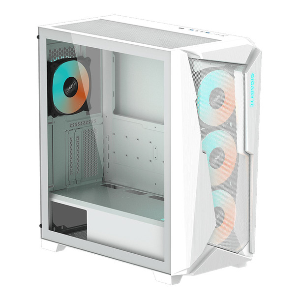Gigabyte C301 GLASS Tempered Glass Mesh RGB Mid-Tower E-ATX Case - White Product Image 2