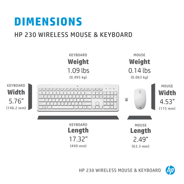 HP 230 Wireless Mouse and Keyboard Combo Product Image 4