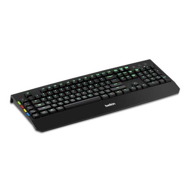 Belkin F1DN008KBD keyboard USB QWERTY English Black Main Product Image