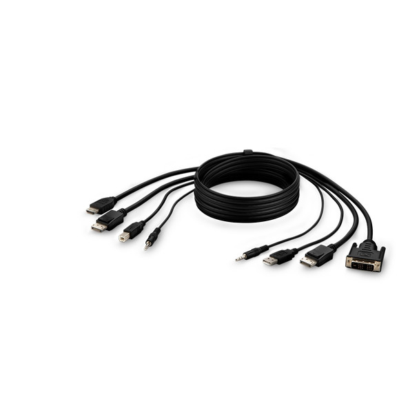 Belkin F1DN2CC-DHPP-6 KVM cable Black 1.8 m Main Product Image
