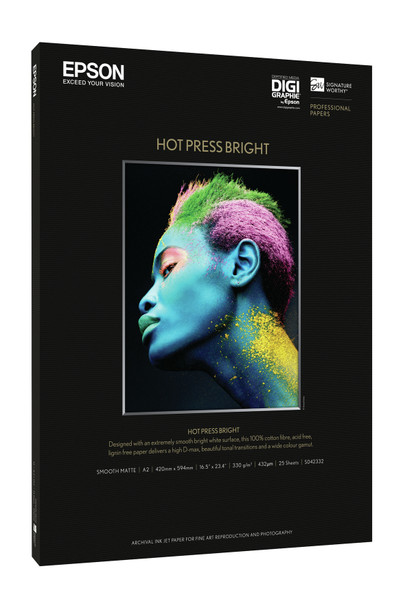 Epson Hot Press Bright - A3+ - 25 Sheets Main Product Image