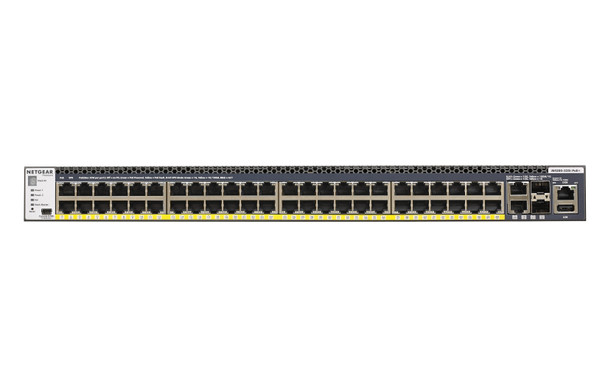 NETGEAR M4300-52G-PoE+ Managed L2/L3/L4 Gigabit Ethernet (10/100/1000) Power over Ethernet (PoE) 1U Black Main Product Image