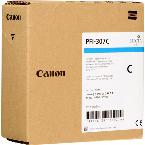 Canon PFI-307C ink cartridge Original Cyan Main Product Image