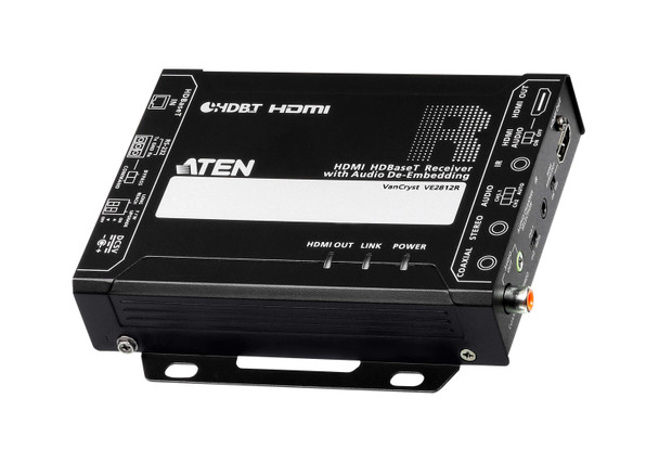 ATEN VE2812R-AT-U AV extender AV receiver Black Main Product Image