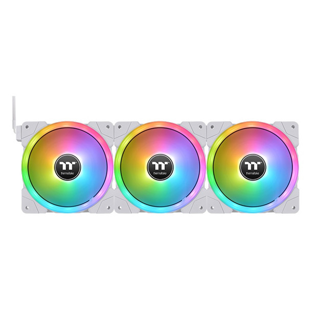 Thermaltake SWAFAN EX14 RGB 140mm Magnetic PWM Cooling Fan White - 3 Pack Product Image 3