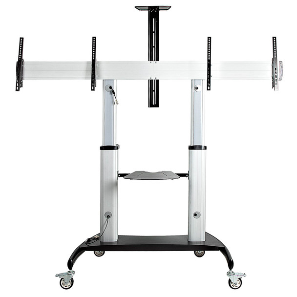 StarTech Dual 60in Adjustable Rolling TV Cart Main Product Image