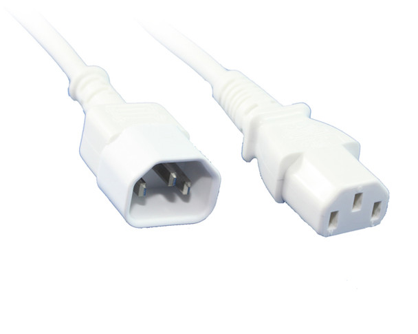 Product image for 1.5M IEC C13 To C14 Power Cable White | AusPCMarket Australia