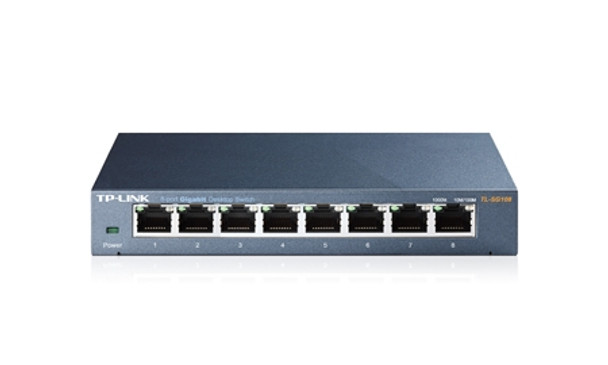 Product image for TP-Link TL-SG108 Steel Housing 8-Port 10/100/1000Mbps Desktop Switch | AusPCMarket Australia