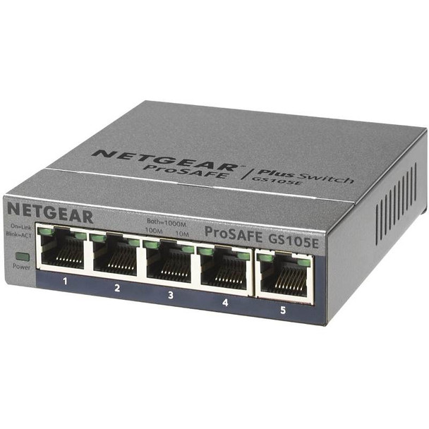 Netgear GS105E ProSafe Plus 5-port Gigabit Ethernet Switch Product Image 3