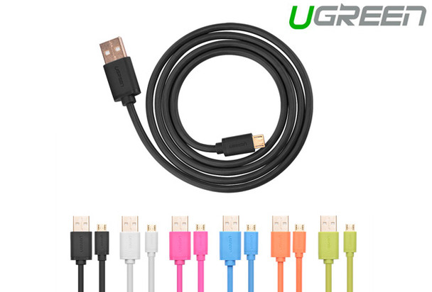 Product image for 1M Micro USB Male to USB Male cable Gold-Plated White (10848) | AusPCMarket Australia