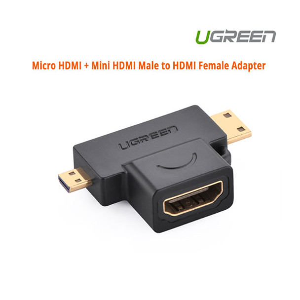 Product image for UGreen Micro HDMI + Mini HDMI Male to HDMI Female Adapter | AusPCMarket Australia