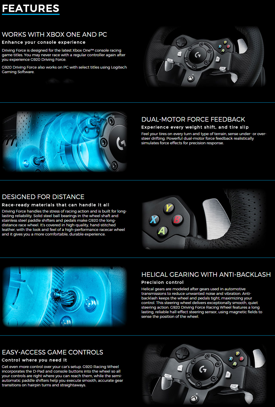 Logitech G920 Driving Force Racing Wheel - PC - EB Games Australia