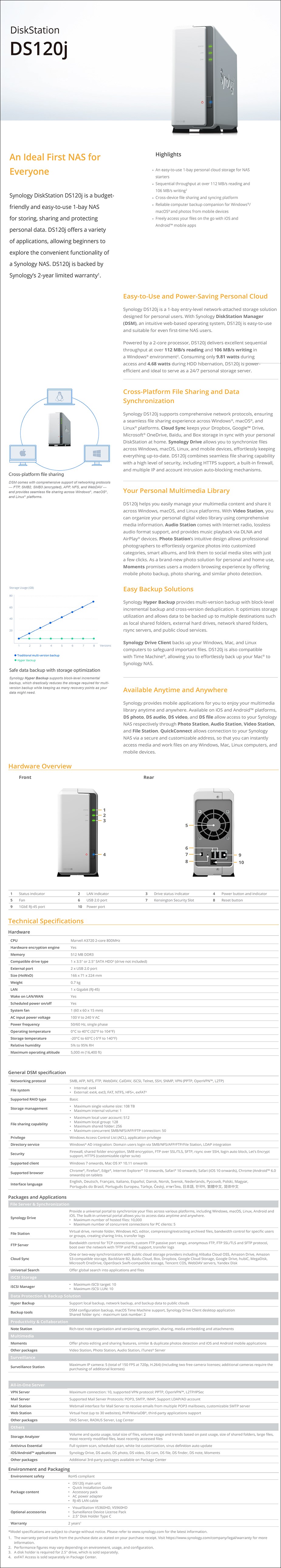 DiskStation® DS120j