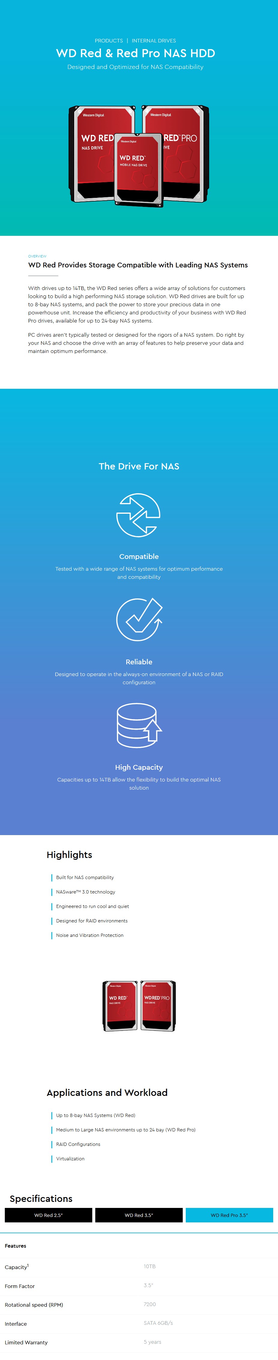 Massive 10TB Capacity with WD Red 10TB NAS Hard Drives