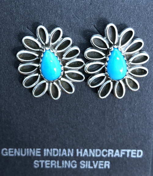 Daisy Turquoise Post Earrings