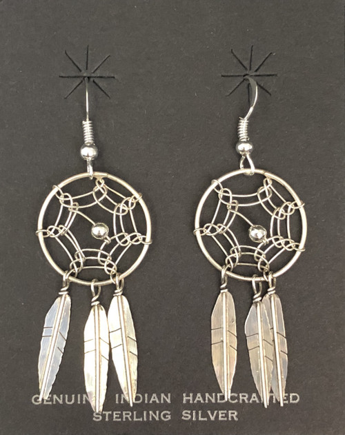 Sterling Silver Dreamcatcher Earrings