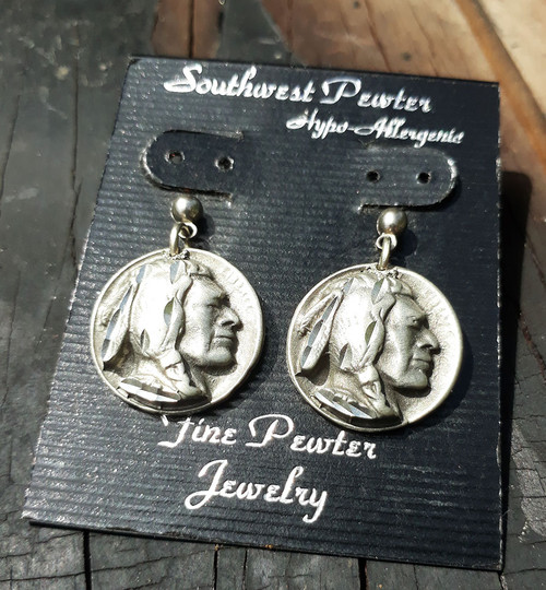 Fine Pewter Stud Earrings