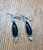 Long Oval Onyx Drop Earrings