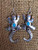 4 1/2 cm Lizard with Turquoise Earrings