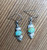 Green Turquoise  Drop Earrings