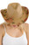 Rose print straw Cowgirl hat.