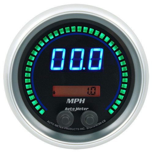 AUTOMETER 3-3/8 Speedometer 260mph Elite Digital CB Series